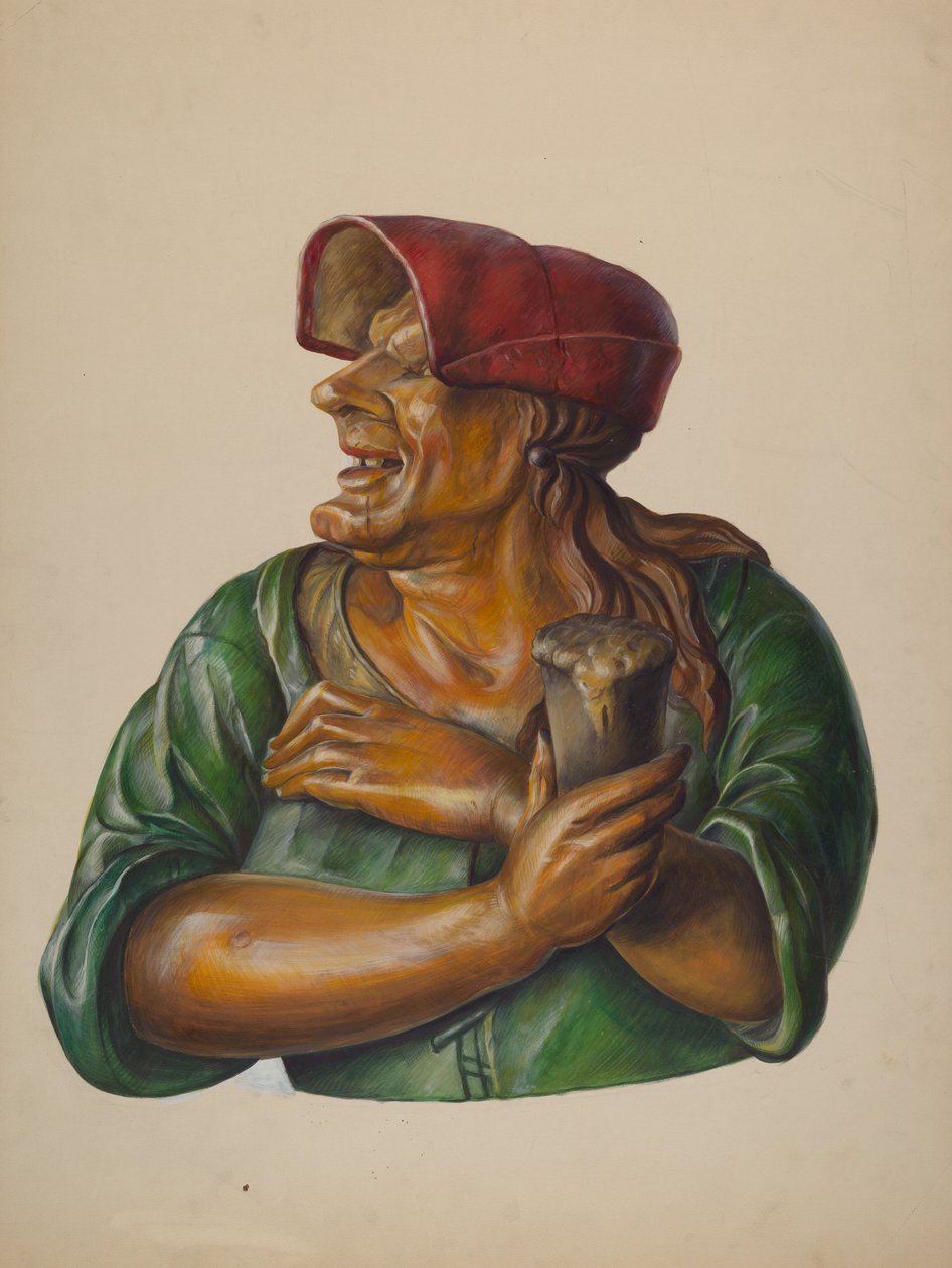 Tavernafigur, ca. 1937. av Walter Hochstrasser