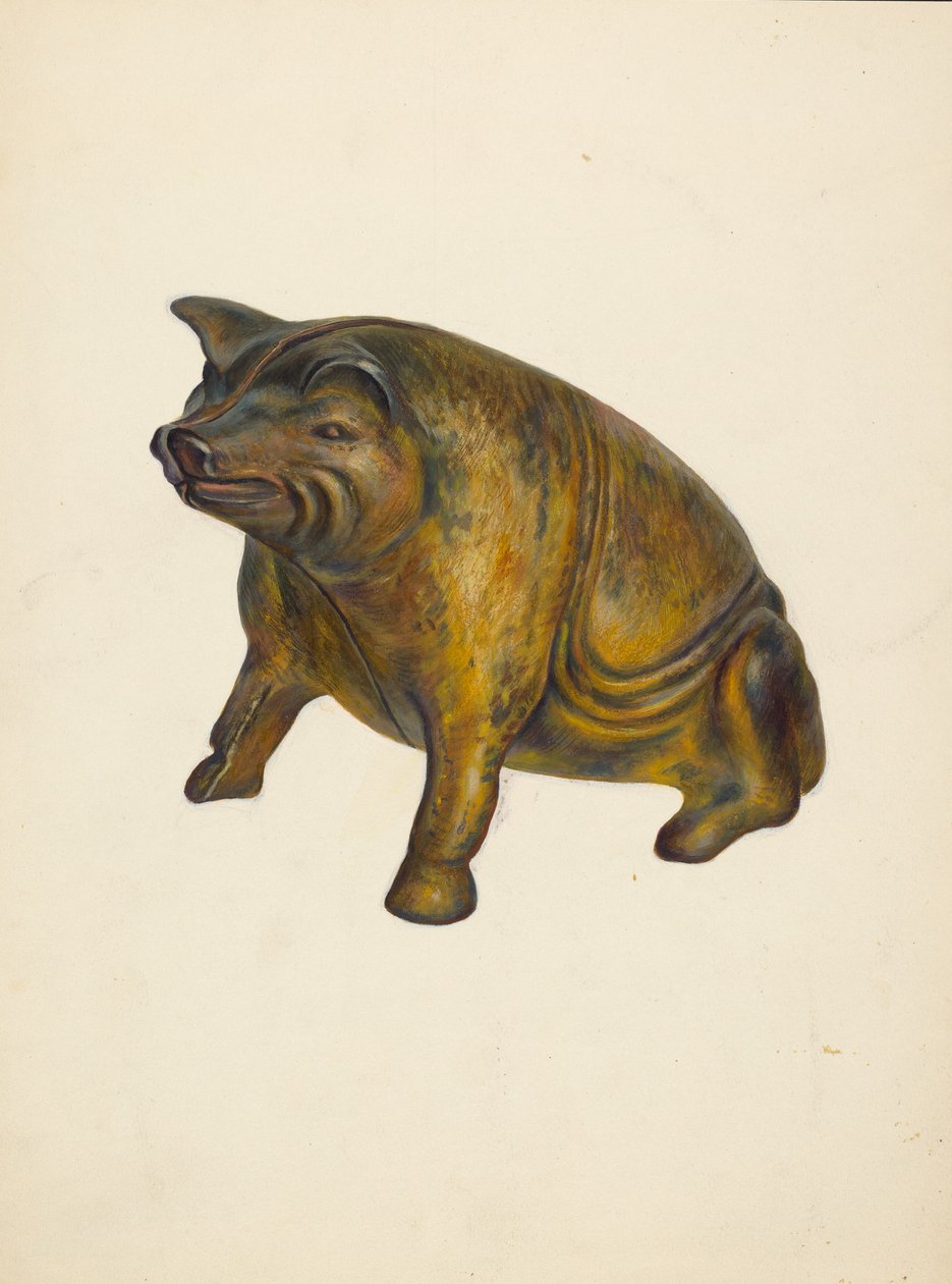 Lekebank: Gris, ca. 1939. av Walter Hochstrasser