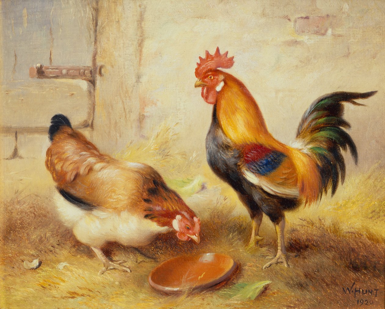 Fôring av kyllinger av Walter Hunt