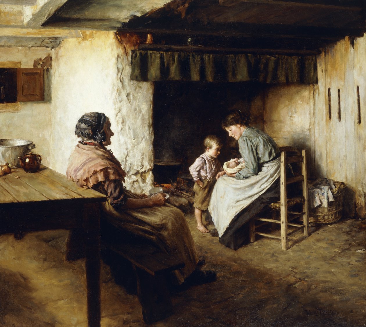 Den nye ankomsten, av Walter Langley