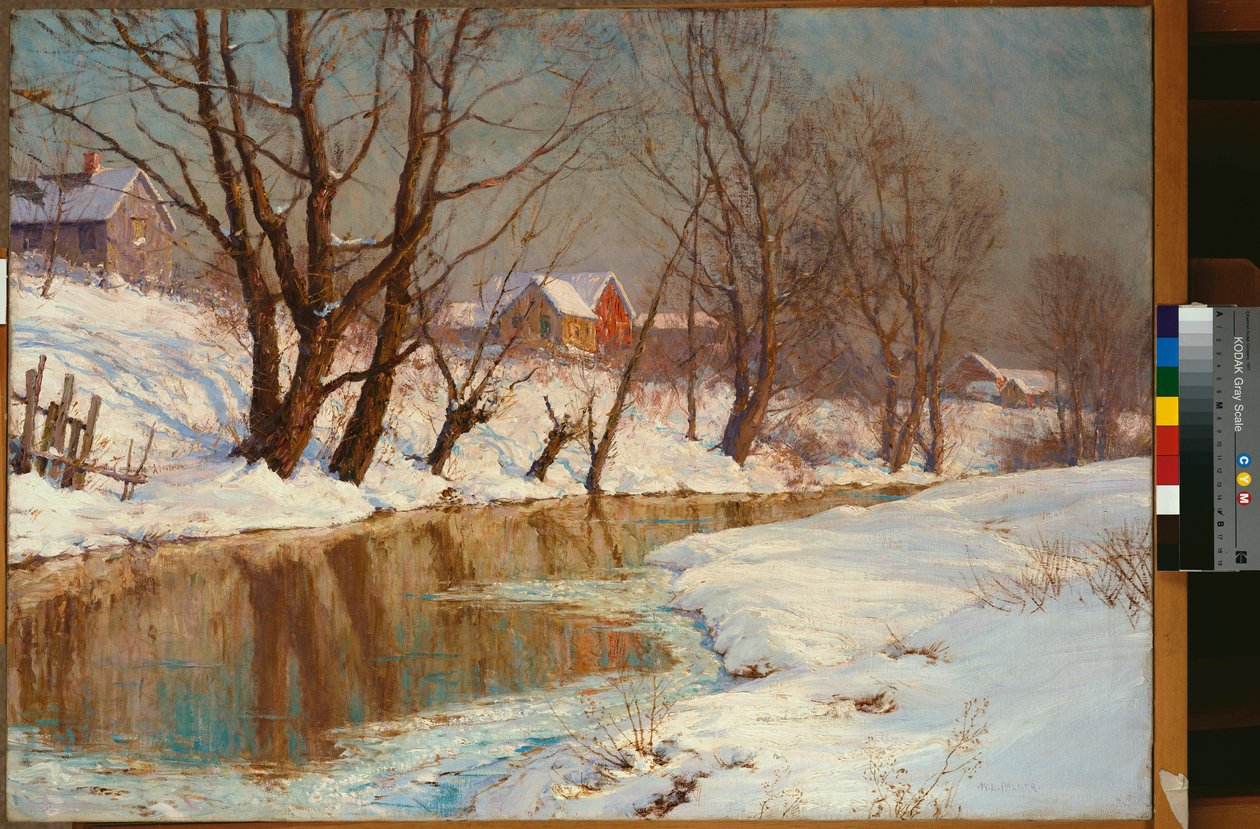 Vintermorgen (olje på lerret) av Walter Launt Palmer