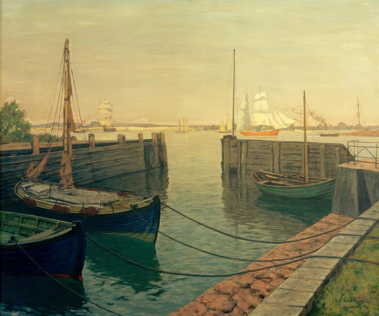 De gamle losbåtene av Walter Leistikow