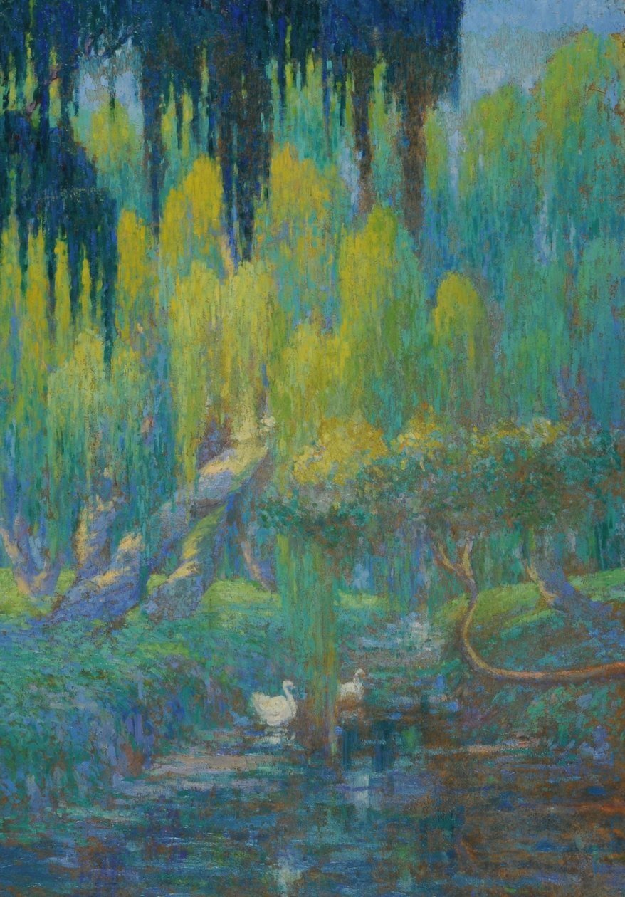 Landskap (olje på lerret) av Walter Navazio de