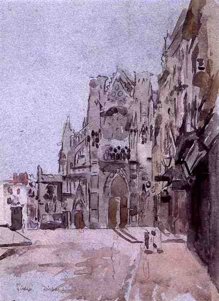 Dieppe (akvarell på papir) av Walter Richard Sickert