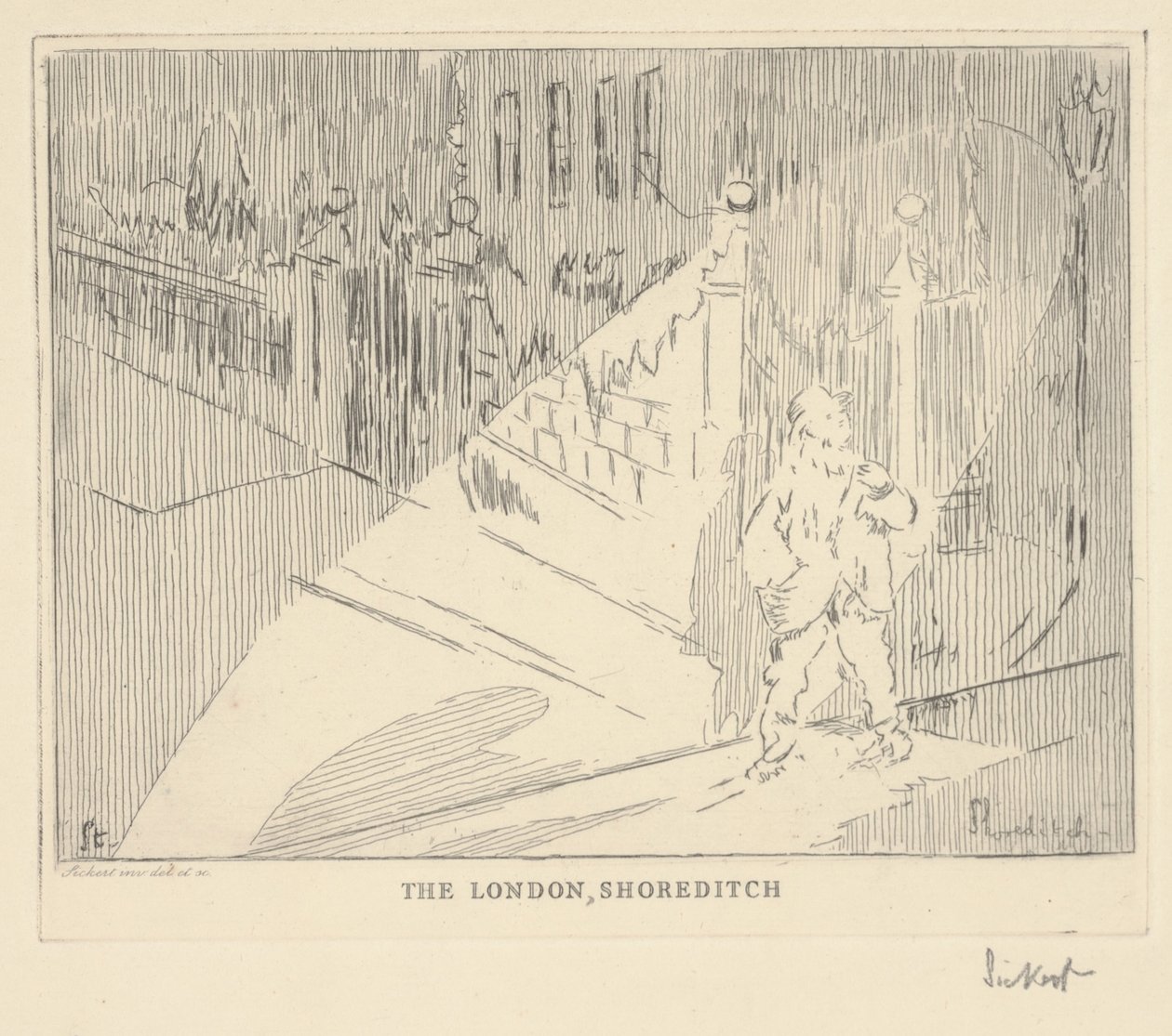 The London Shoreditch (etsing) av Walter Richard Sickert