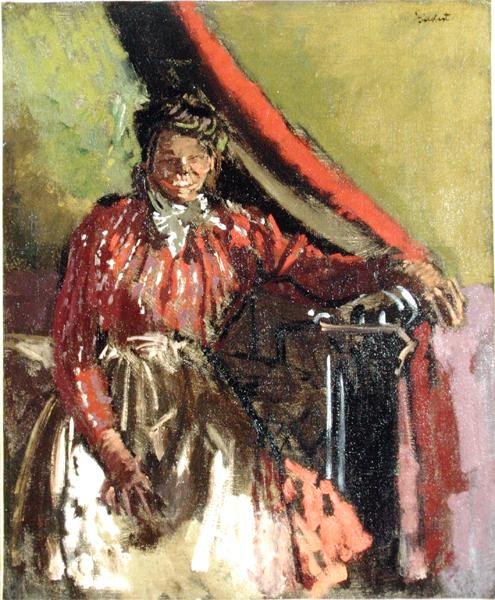 Kvinne sitter på en seng av Walter Richard Sickert