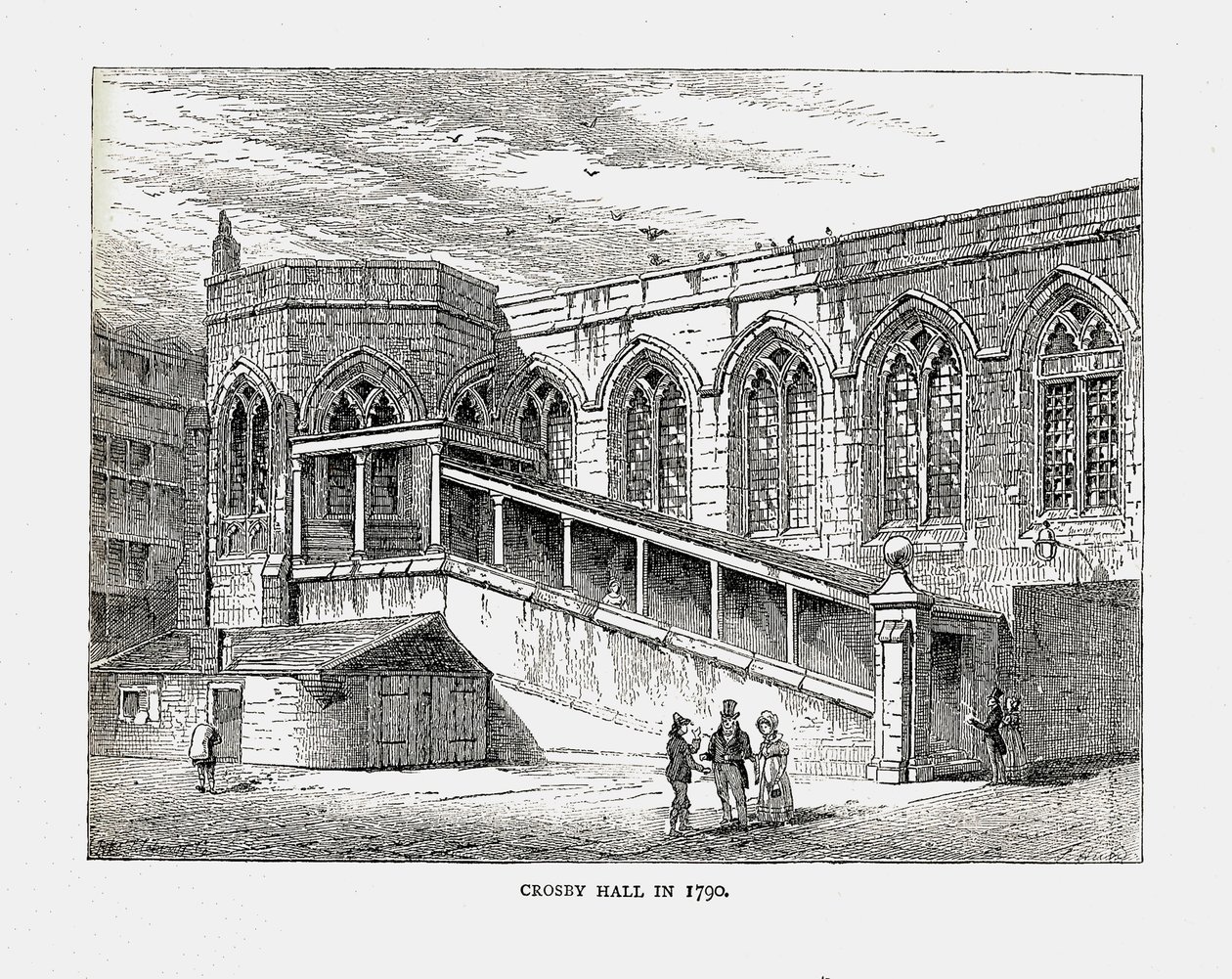 Crosby Hall i 1790, 1878 av Walter Thornbury