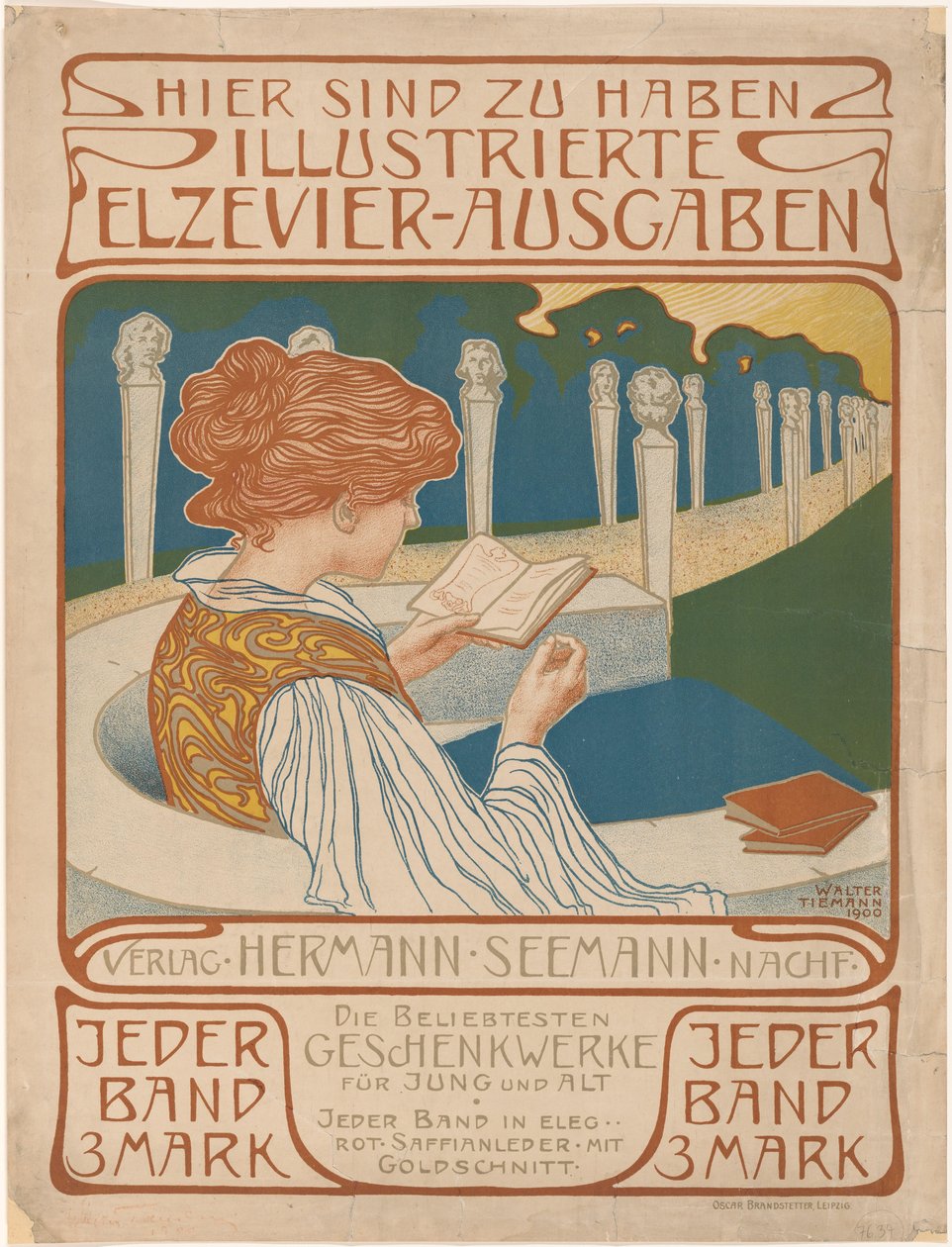Plakat av forlegger Hermann Seemann Nachfolger av Walter Tiemann