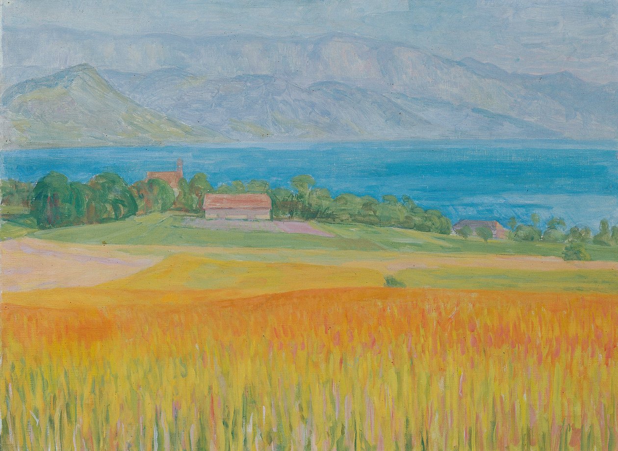 Kornfeld am Attersee av Walther Gamerith