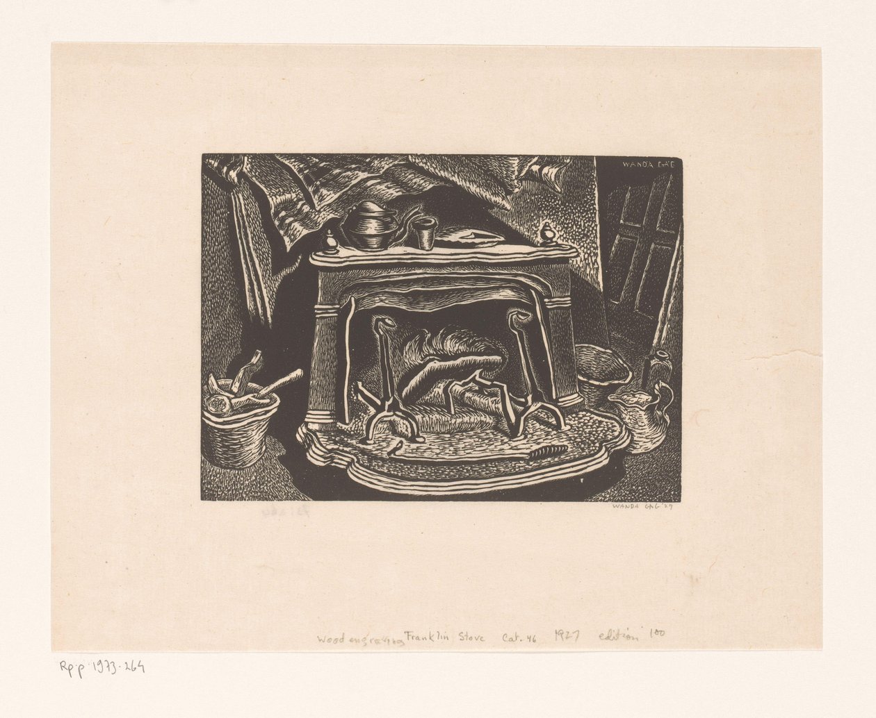 Åpen ildsted av Wanda Gág (signed by artist)