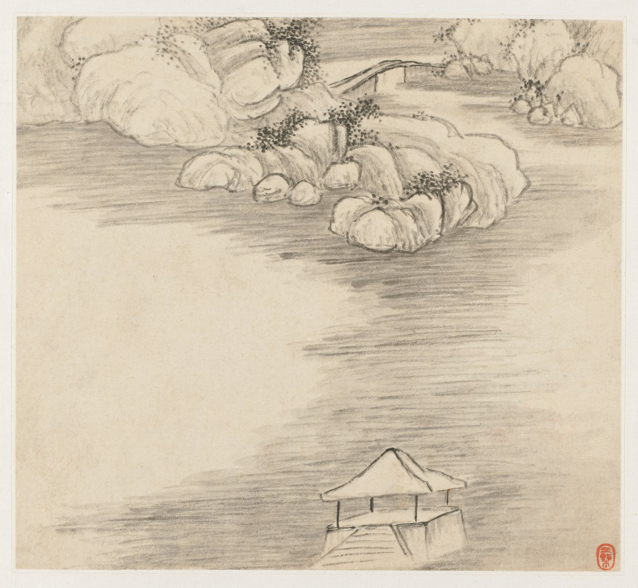 Album of Landscapes: Leaf 3, 1677. av Wang Gai