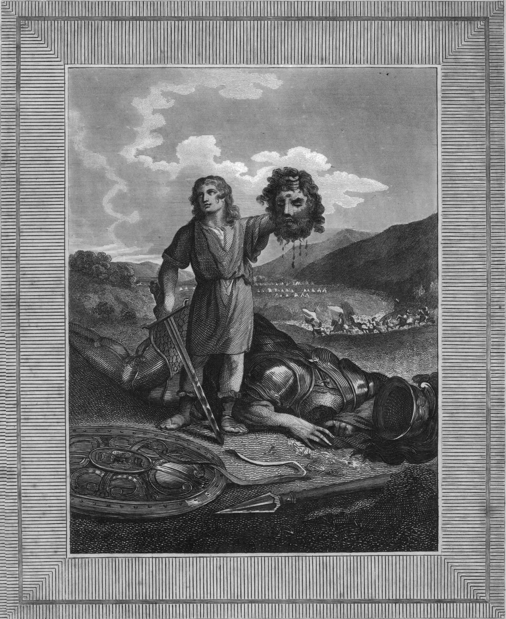 Davids seier over Goliat, tidlig på 1800-tallet. av Warren