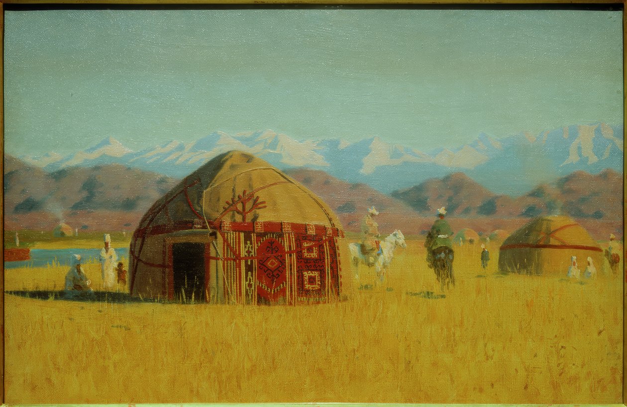 Kirgisisk yurt (ved Tschu-elven) av Wassili W. Werestschagin