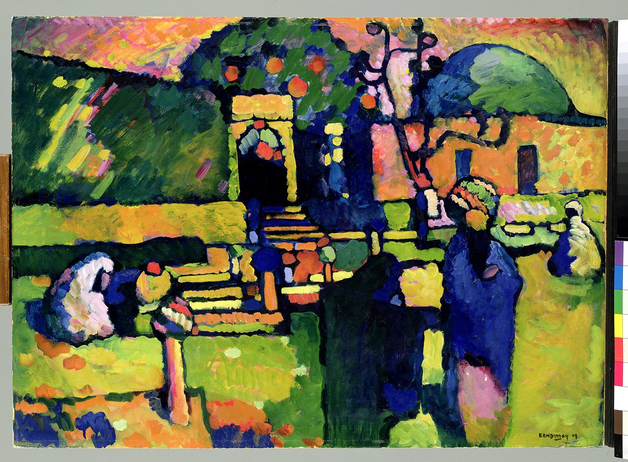 Arabian Graveyard, 1909 (olje på papp) av Wassily Kandinsky