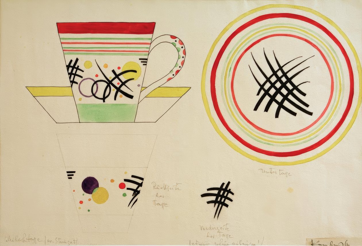 Design for en melkekopp av Wassily Kandinsky