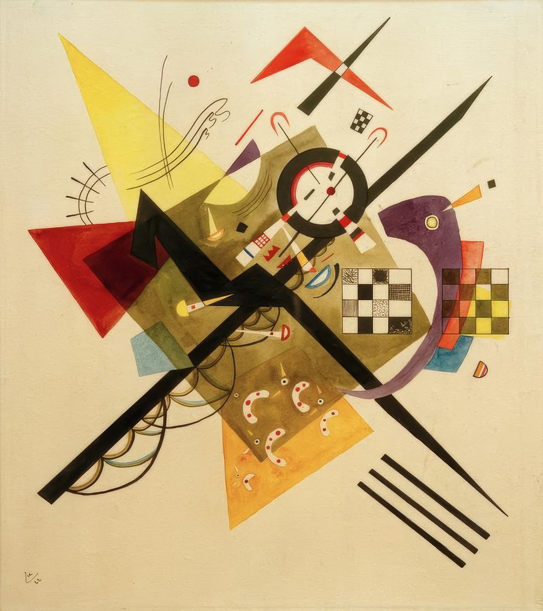 Utkast til Auf Weiss II av Wassily Kandinsky