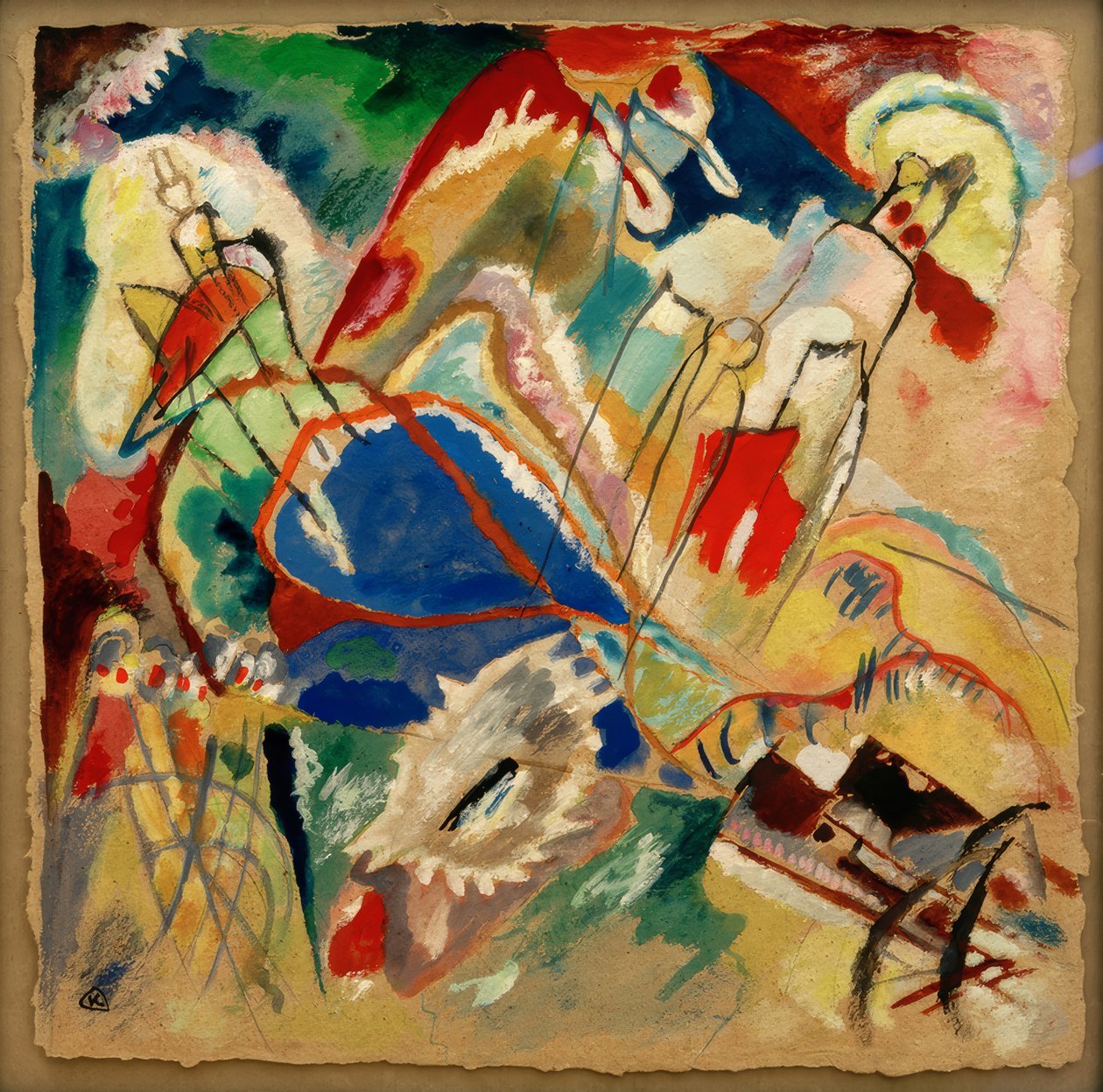 Utkast til improvisasjon 30, (kanoner) av Wassily Kandinsky