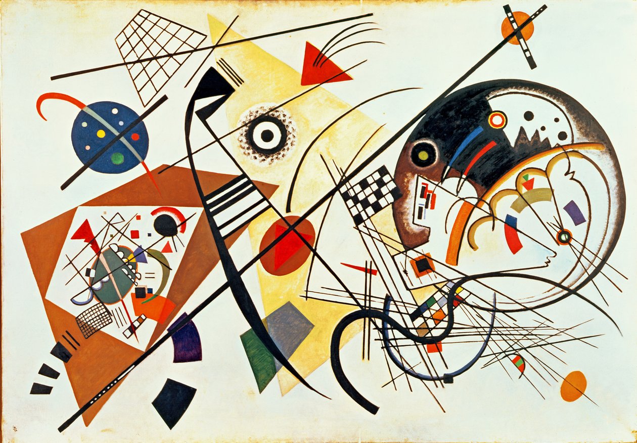 Kryssende linjer, 1923 av Wassily Kandinsky