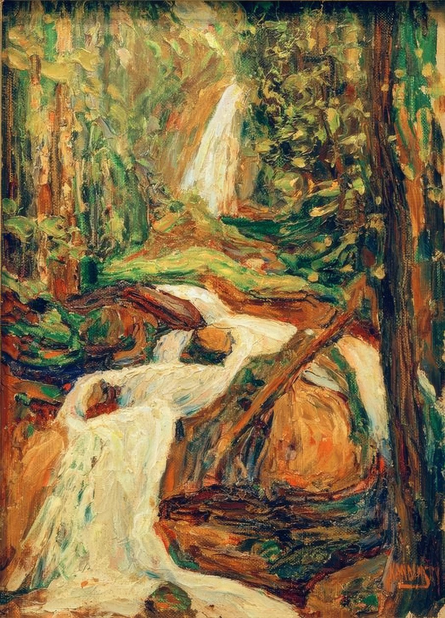 Kochel - Foss I av Wassily Kandinsky