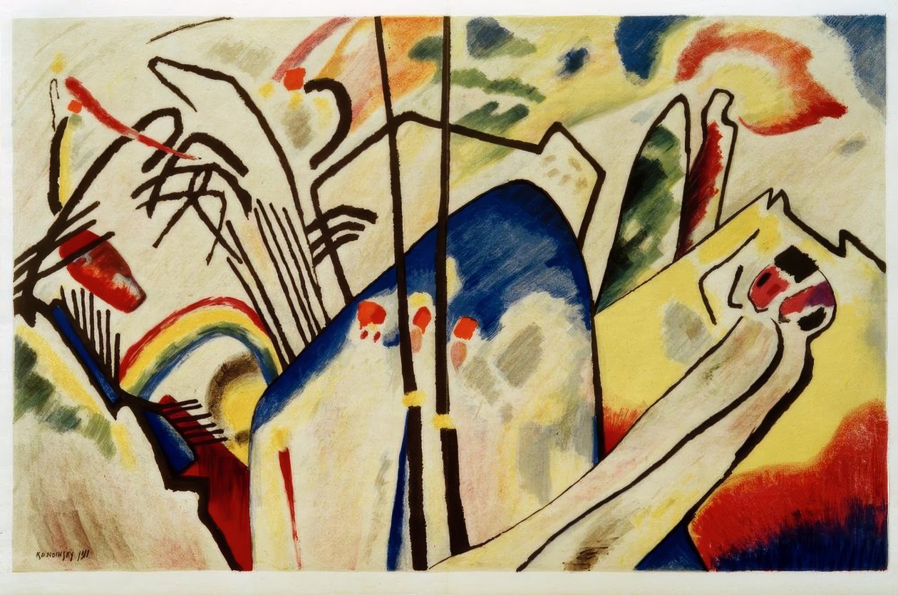 Sammensetning IV av Wassily Kandinsky