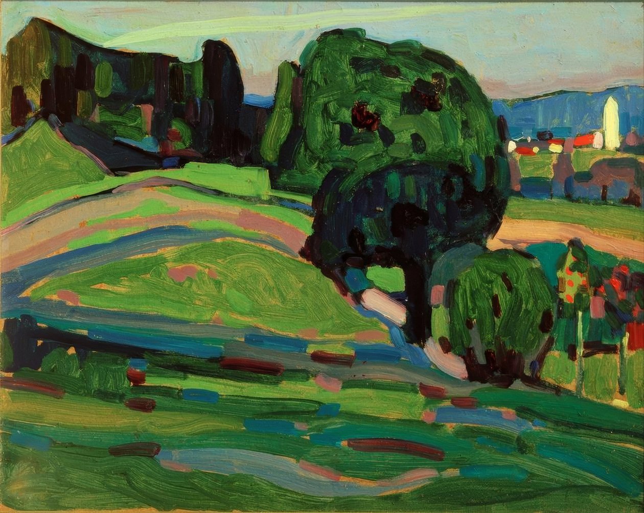 Landskap nær Murnau av Wassily Kandinsky