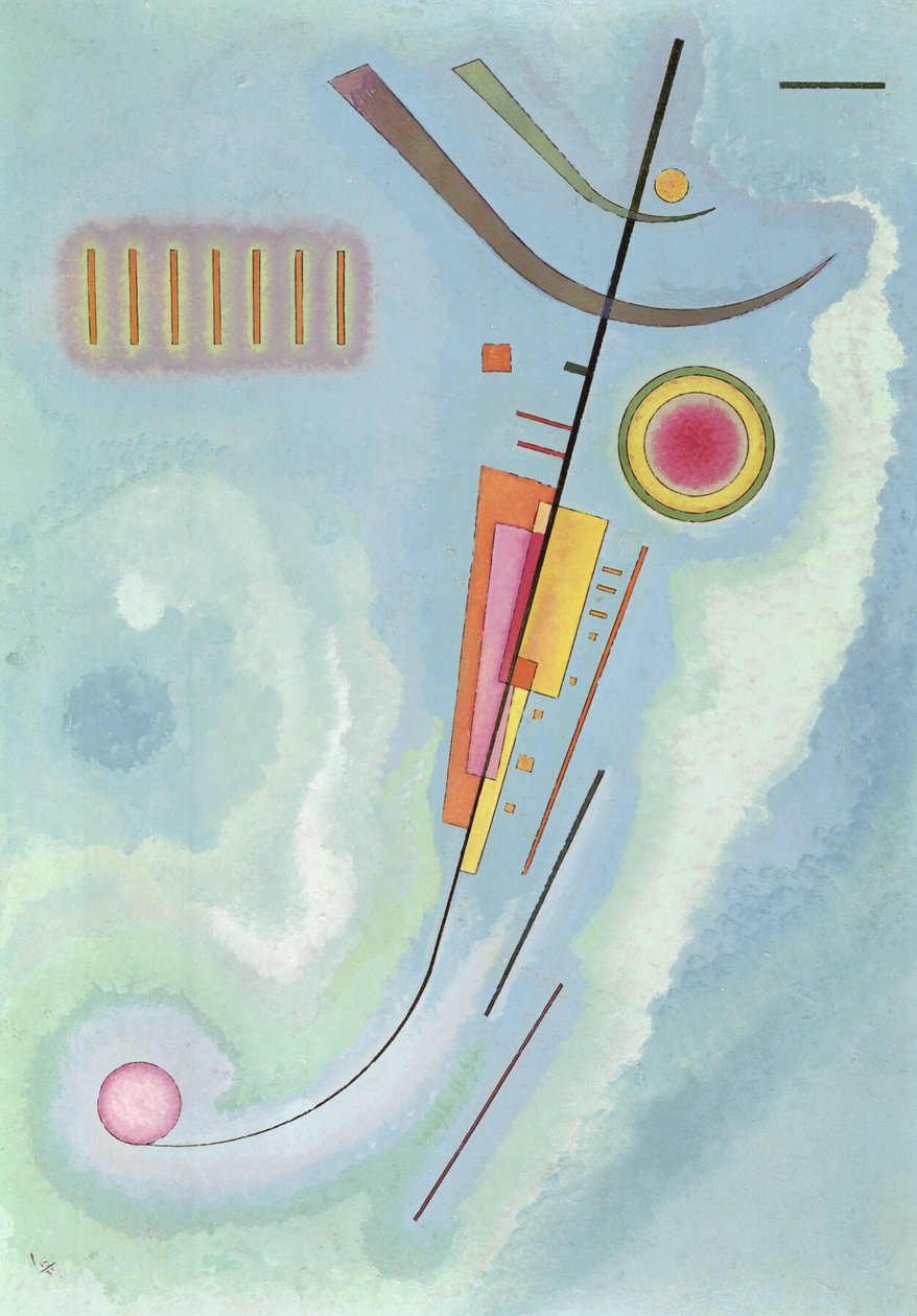 Leger, abstrakt kunst, 1930 (olje på kort) av Wassily Kandinsky