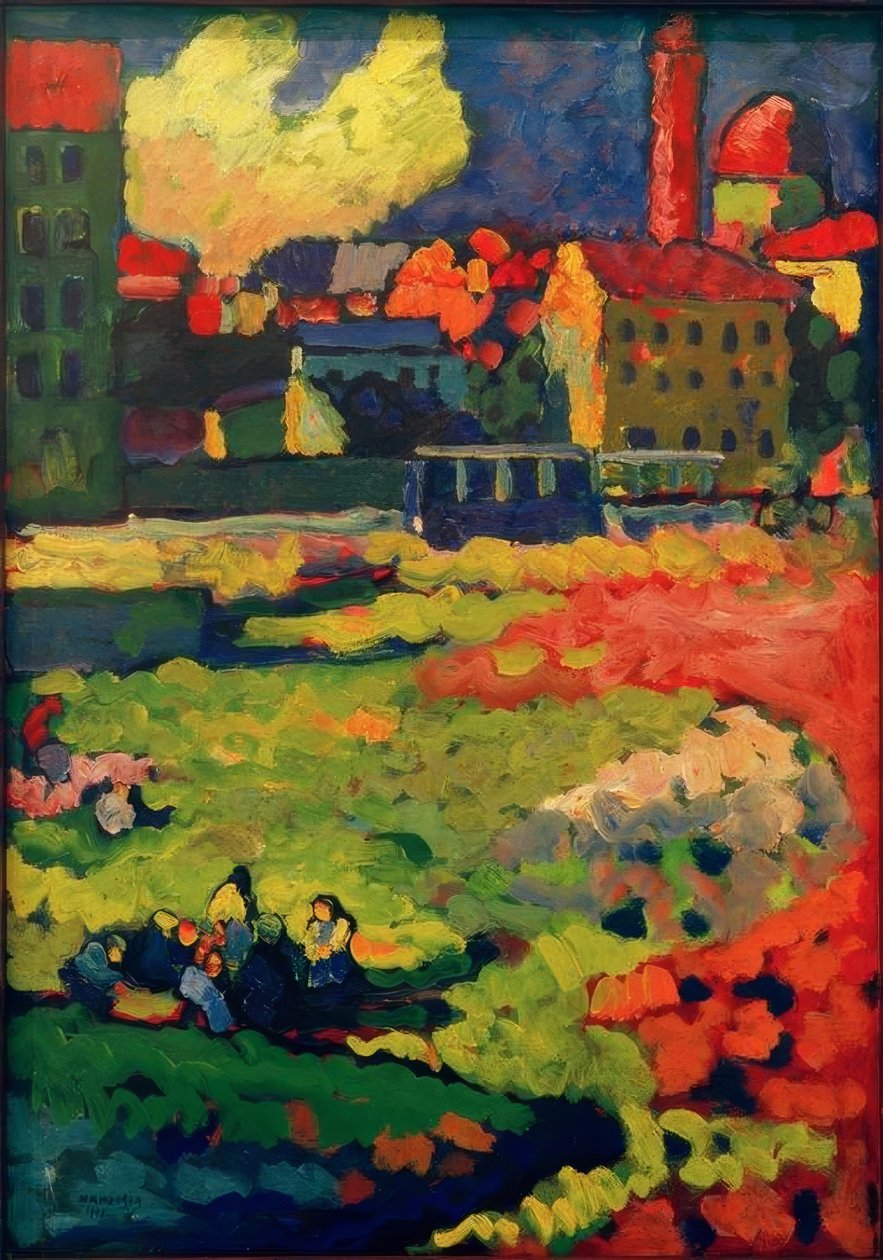 München - foran byen av Wassily Kandinsky