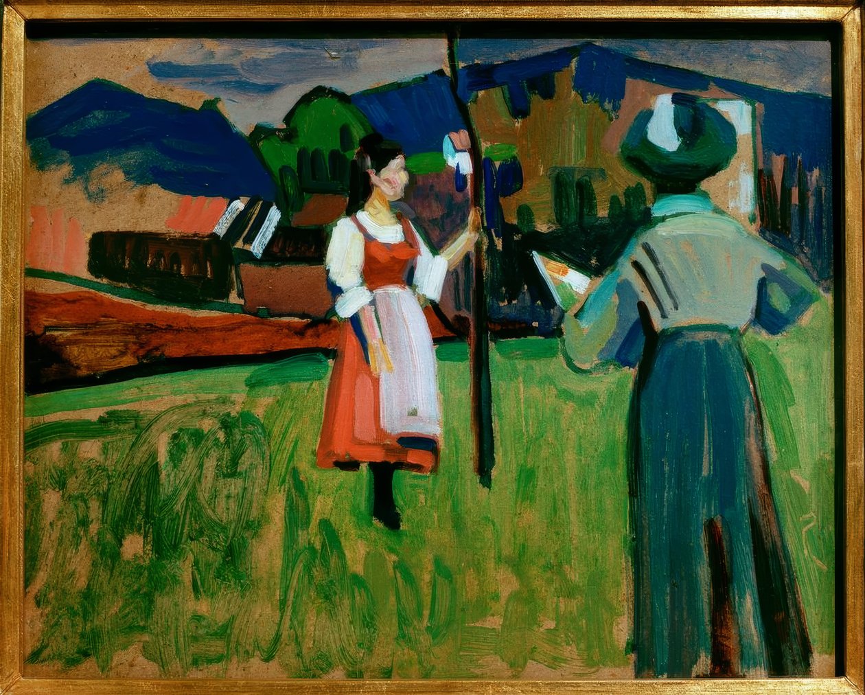 Murnau - Gabriele Münter maleri av Wassily Kandinsky