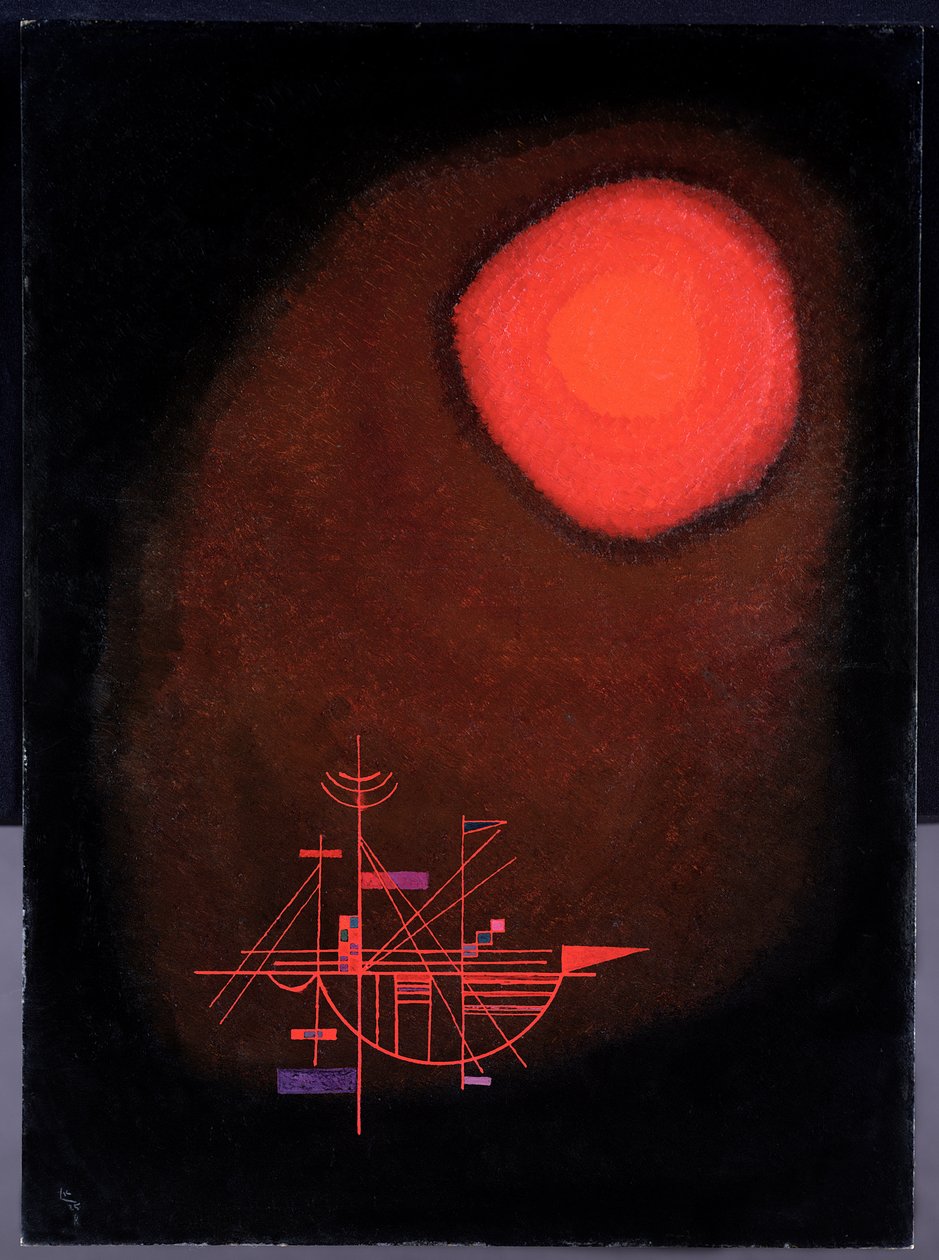 One Spit, 1925 (olje på kort) av Wassily Kandinsky