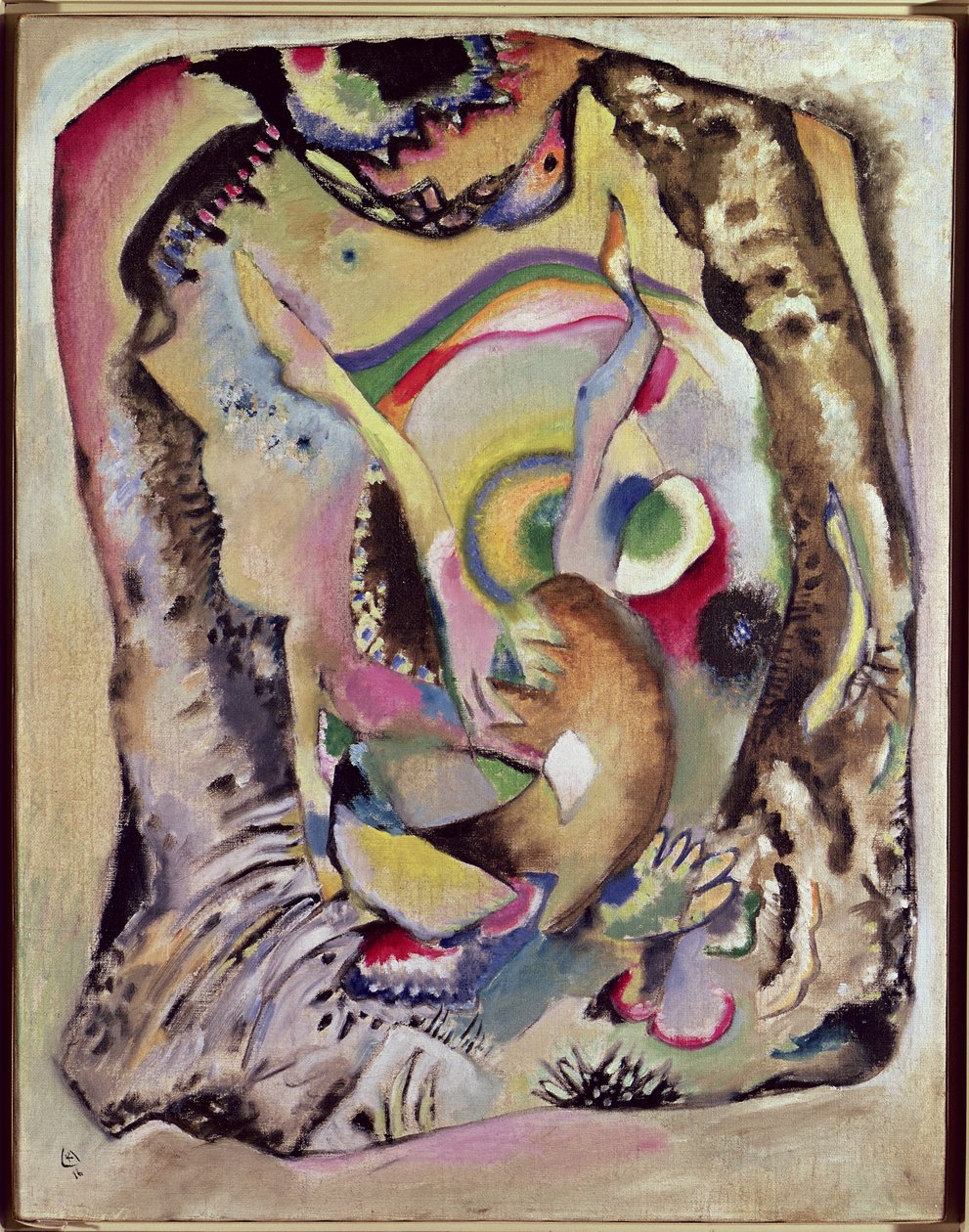 Maleri på en lett grunn, 1916 av Wassily Kandinsky