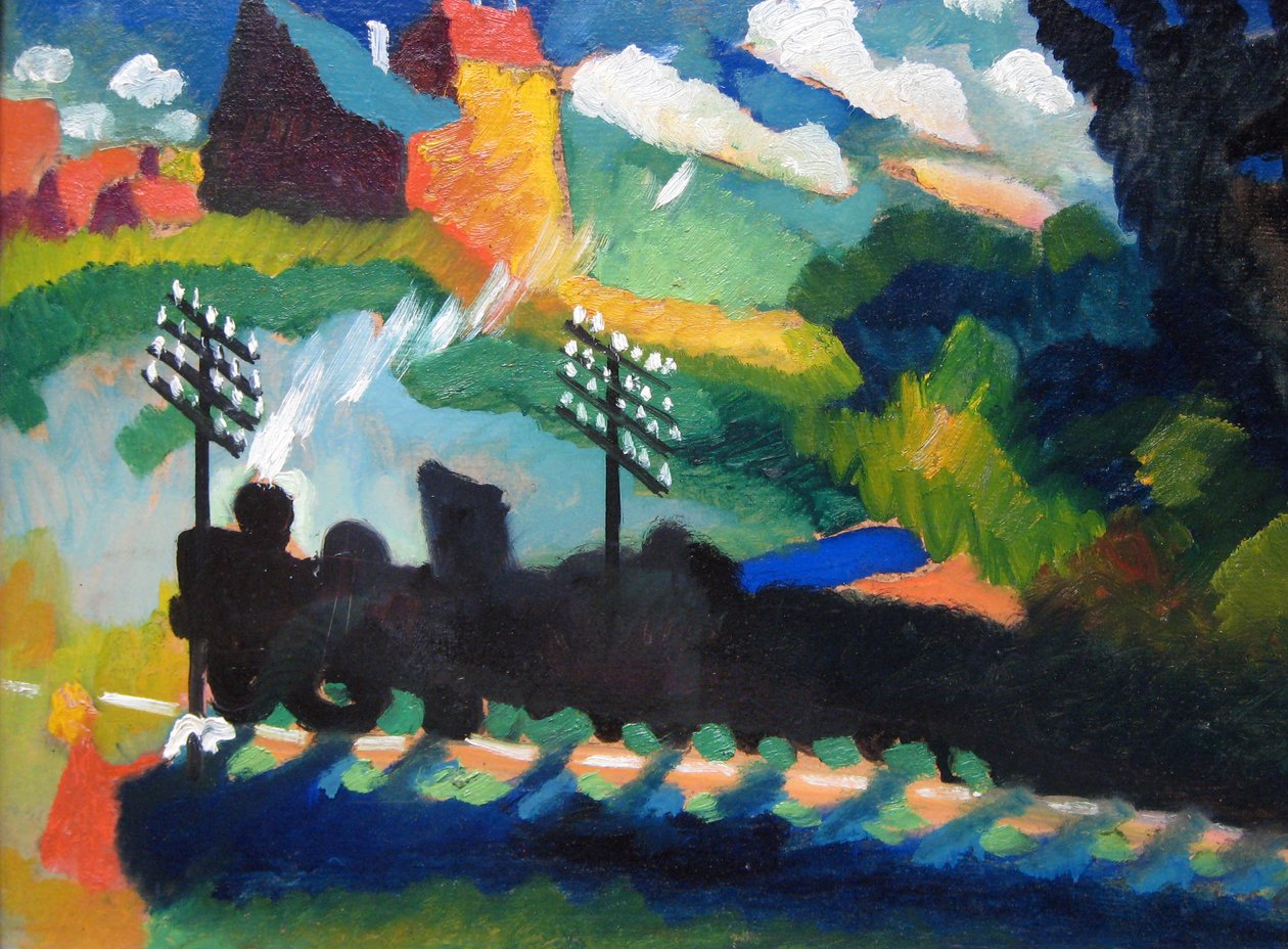 Jernbane i Murnau av Wassily Kandinsky