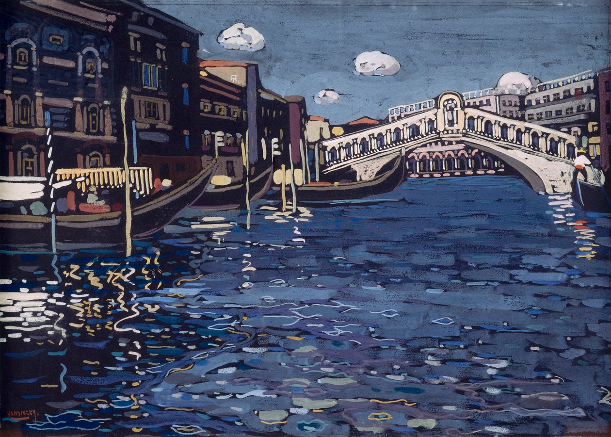 Rialtobroen, Minne om Venezia 4, 1904 av Wassily Kandinsky