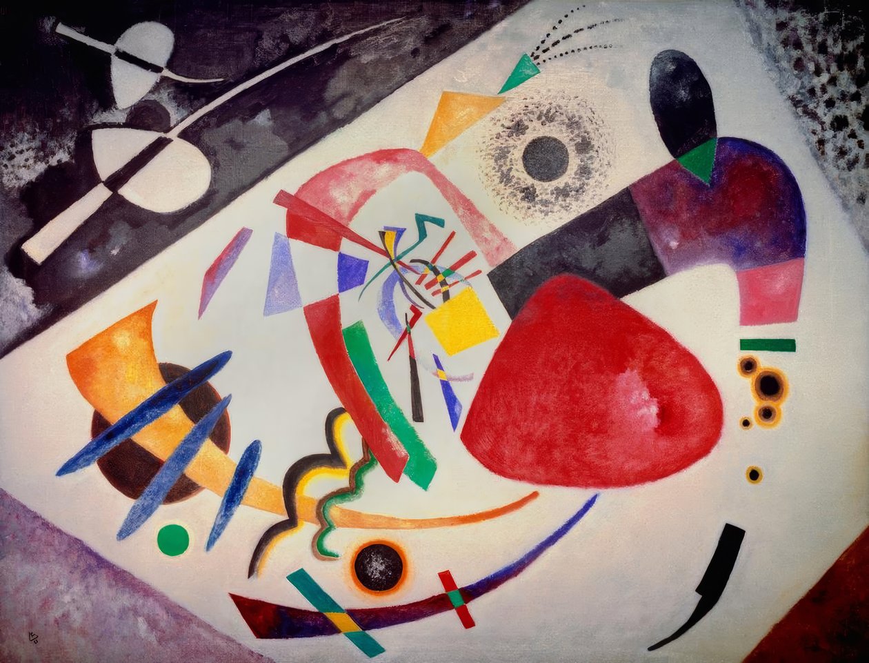 Rød flekk II av Wassily Kandinsky