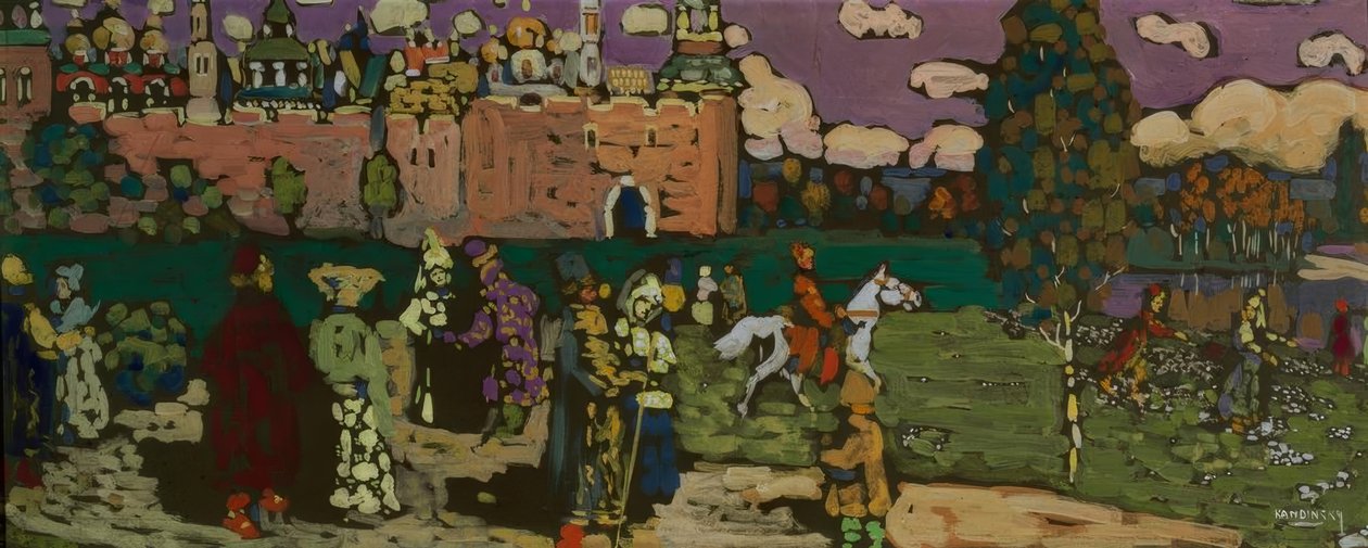 Russisk scene av Wassily Kandinsky
