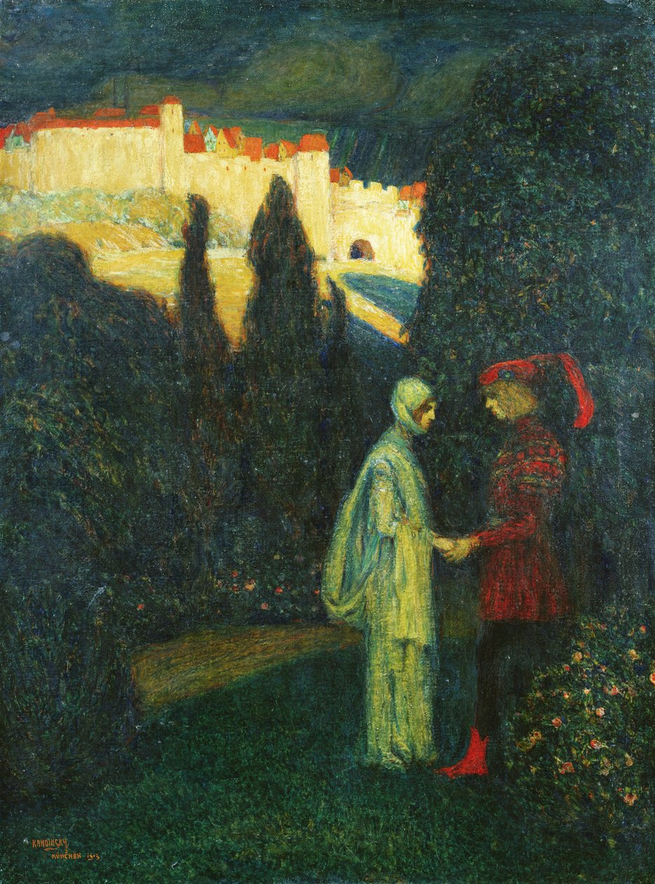 Møtet, 1913 av Wassily Kandinsky
