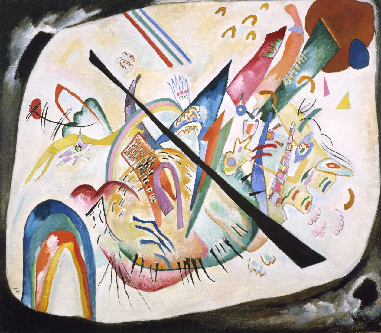Hvit oval, 1919 av Wassily Kandinsky