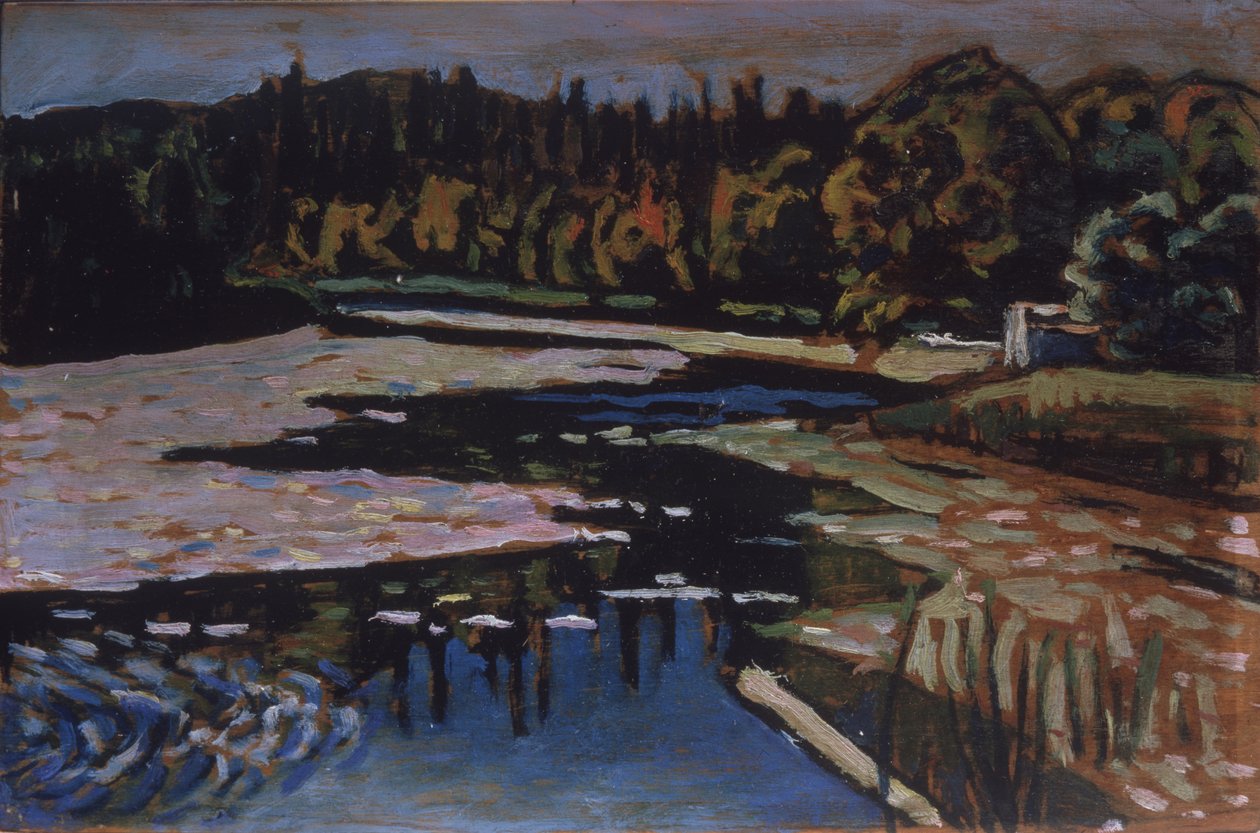 En elv om høsten av Wassily Kandinsky