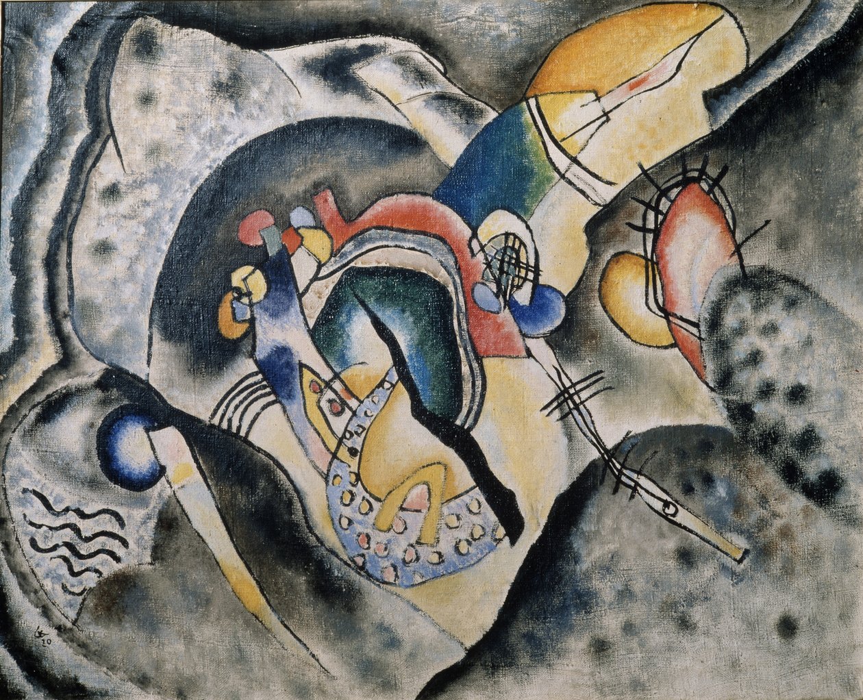 Et svart slag, 1920 av Wassily Kandinsky