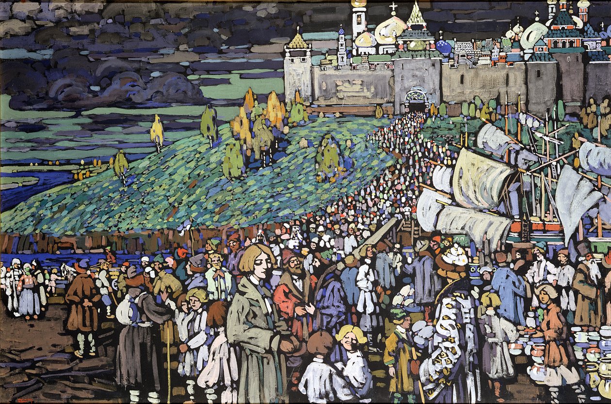 Kjøpmennenes ankomst av Wassily Kandinsky