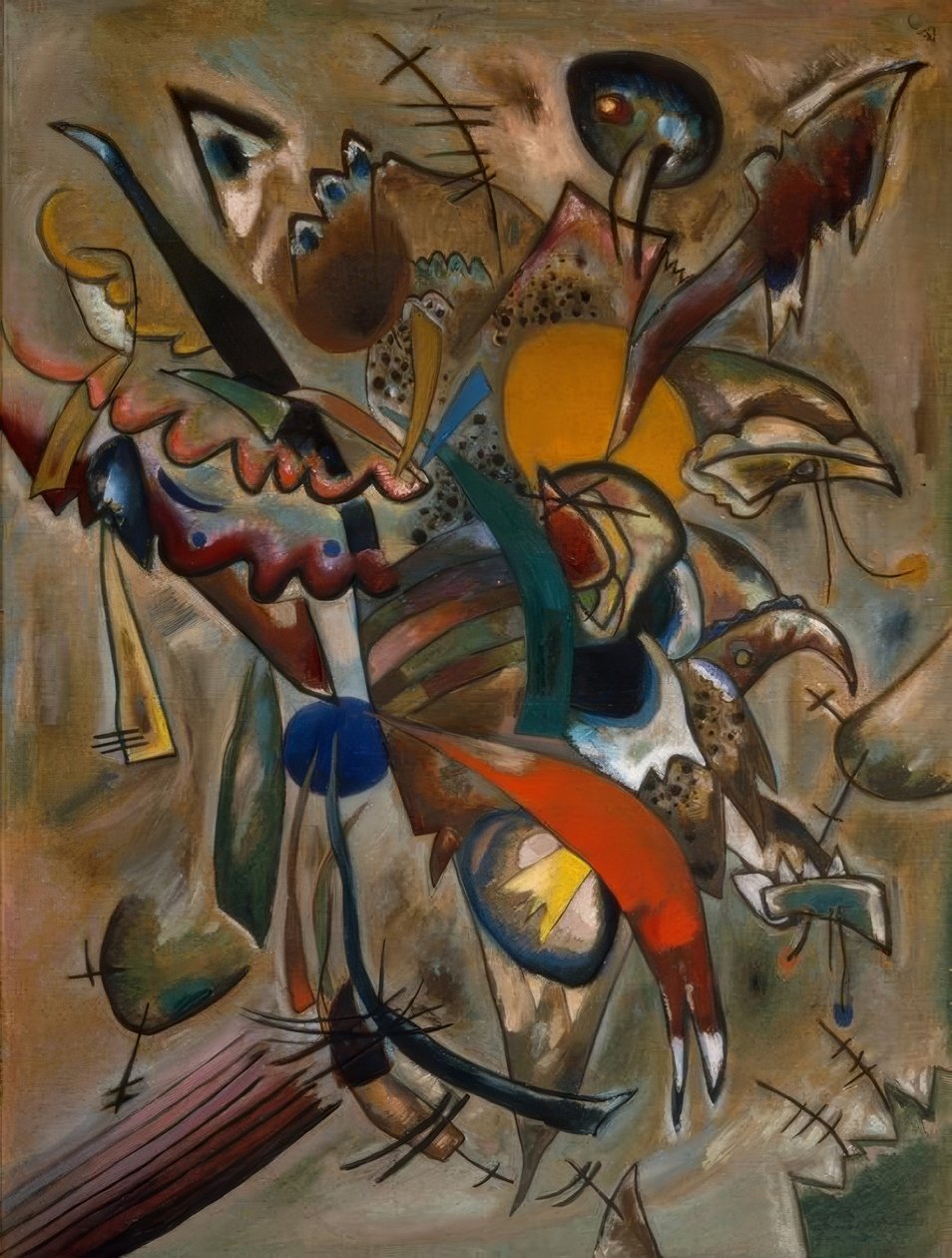 Bilde med blonder (komposisjon nr.234) av Wassily Kandinsky