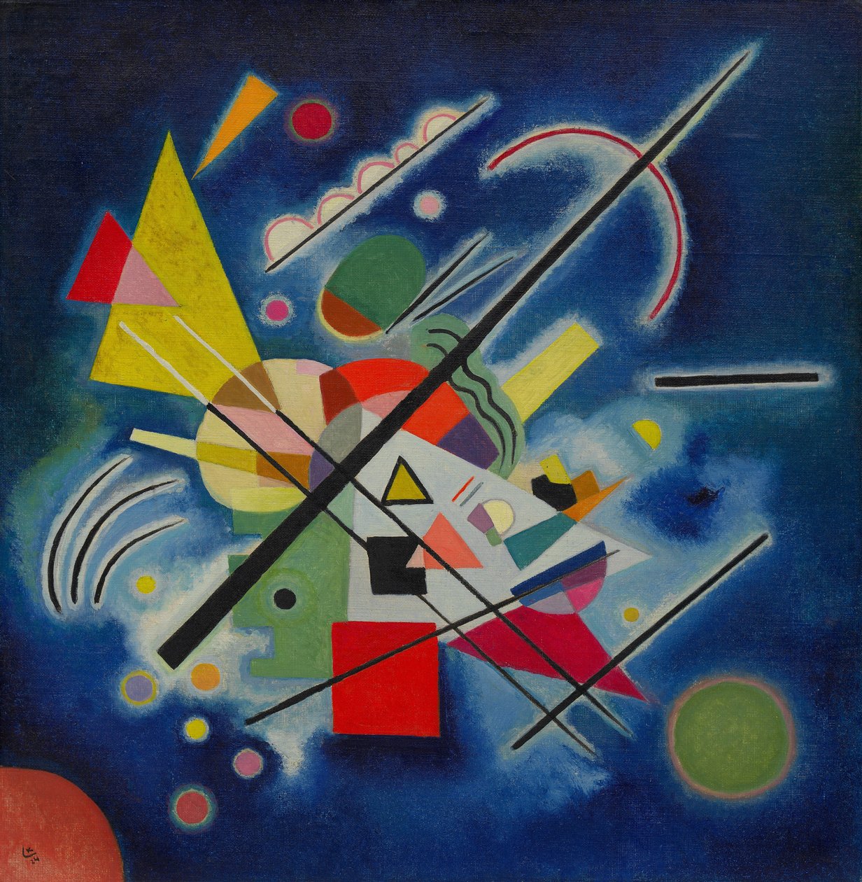 Blått maleri av Wassily Kandinsky