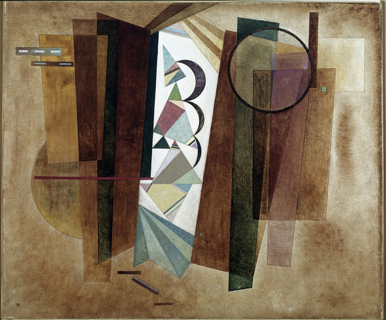 Utvikling i brunt - maleri av Wassily Kandinsky