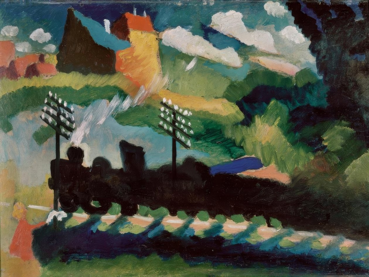 Jernbane nær Murnau av Wassily Kandinsky