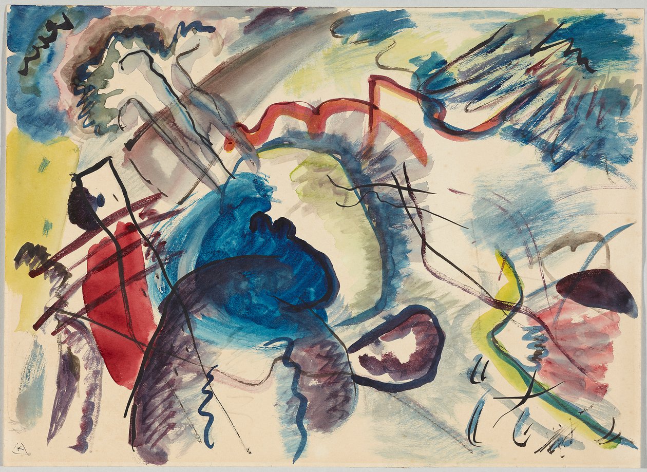 Utkast til "Bilde med hvit kant" av Wassily Kandinsky