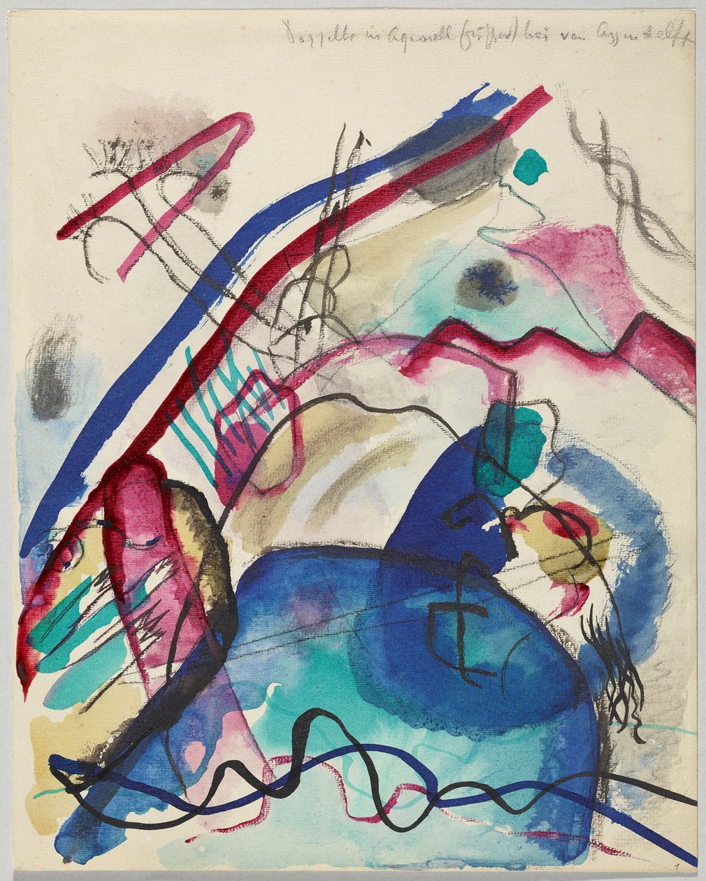 Utkast til "Bilde med hvit kant" av Wassily Kandinsky