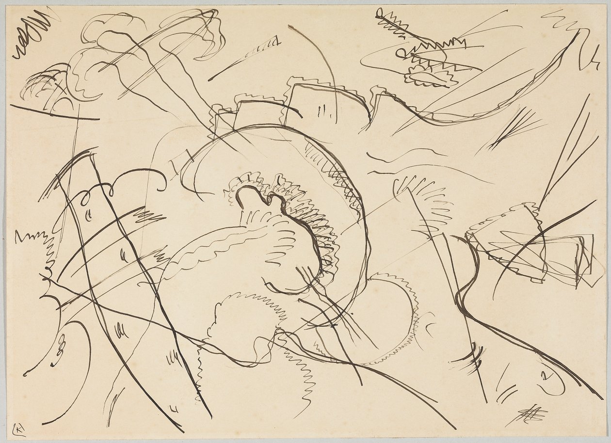 Utkast til "Bilde med hvit kant" av Wassily Kandinsky
