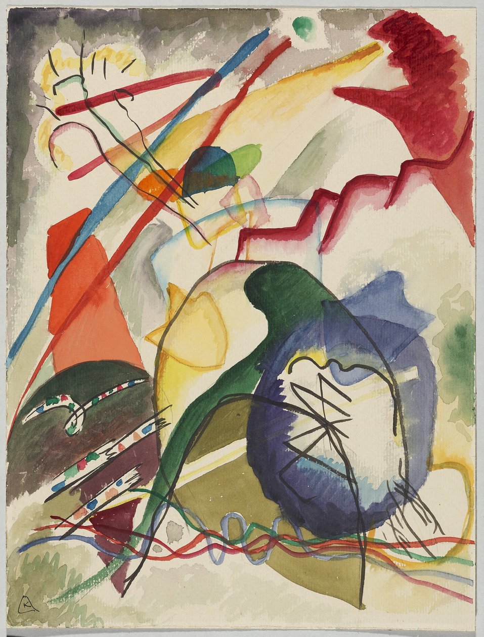 Utkast til "Bilde med hvit kant" av Wassily Kandinsky