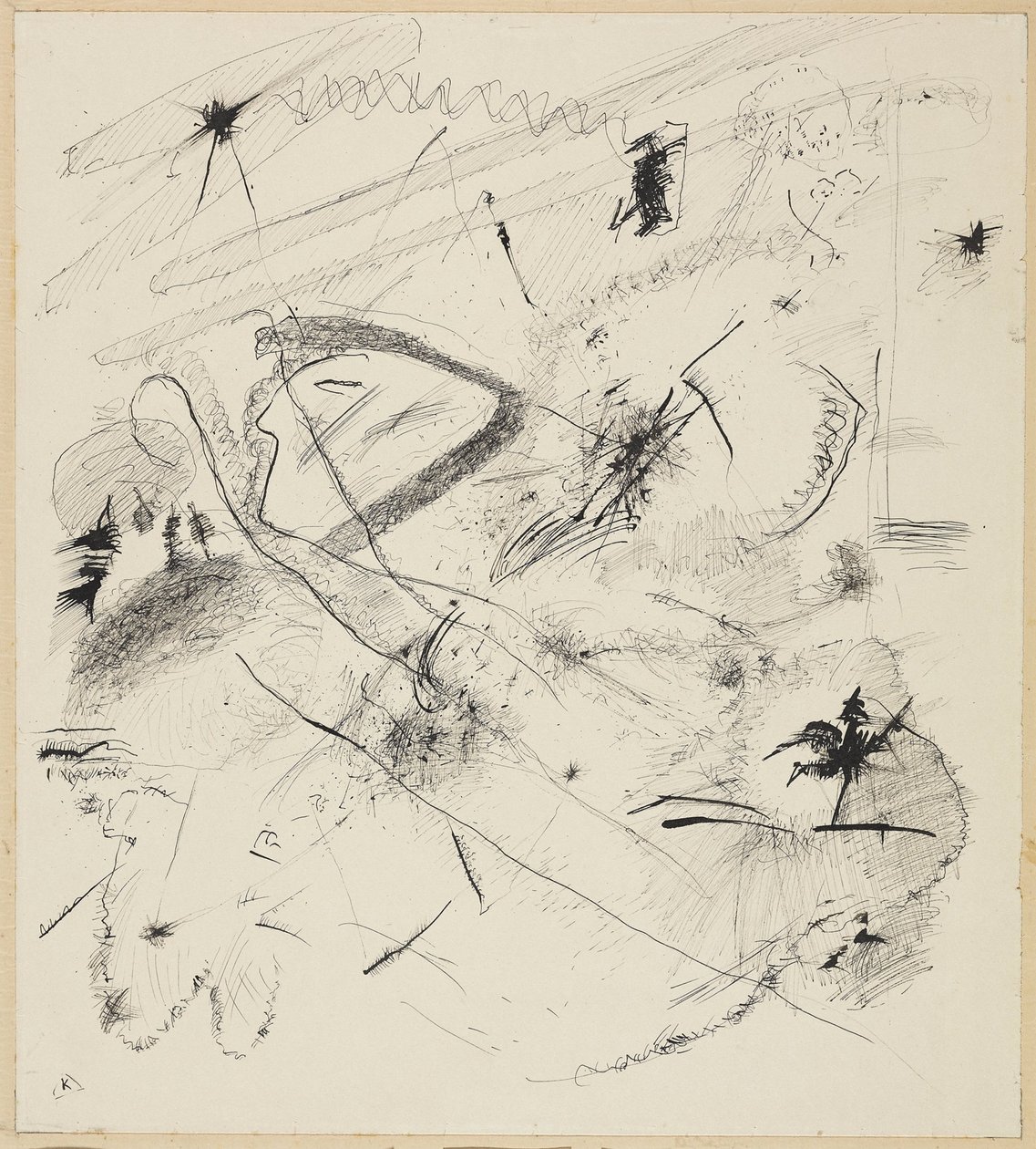 Utkast til "Black Lines" av Wassily Kandinsky