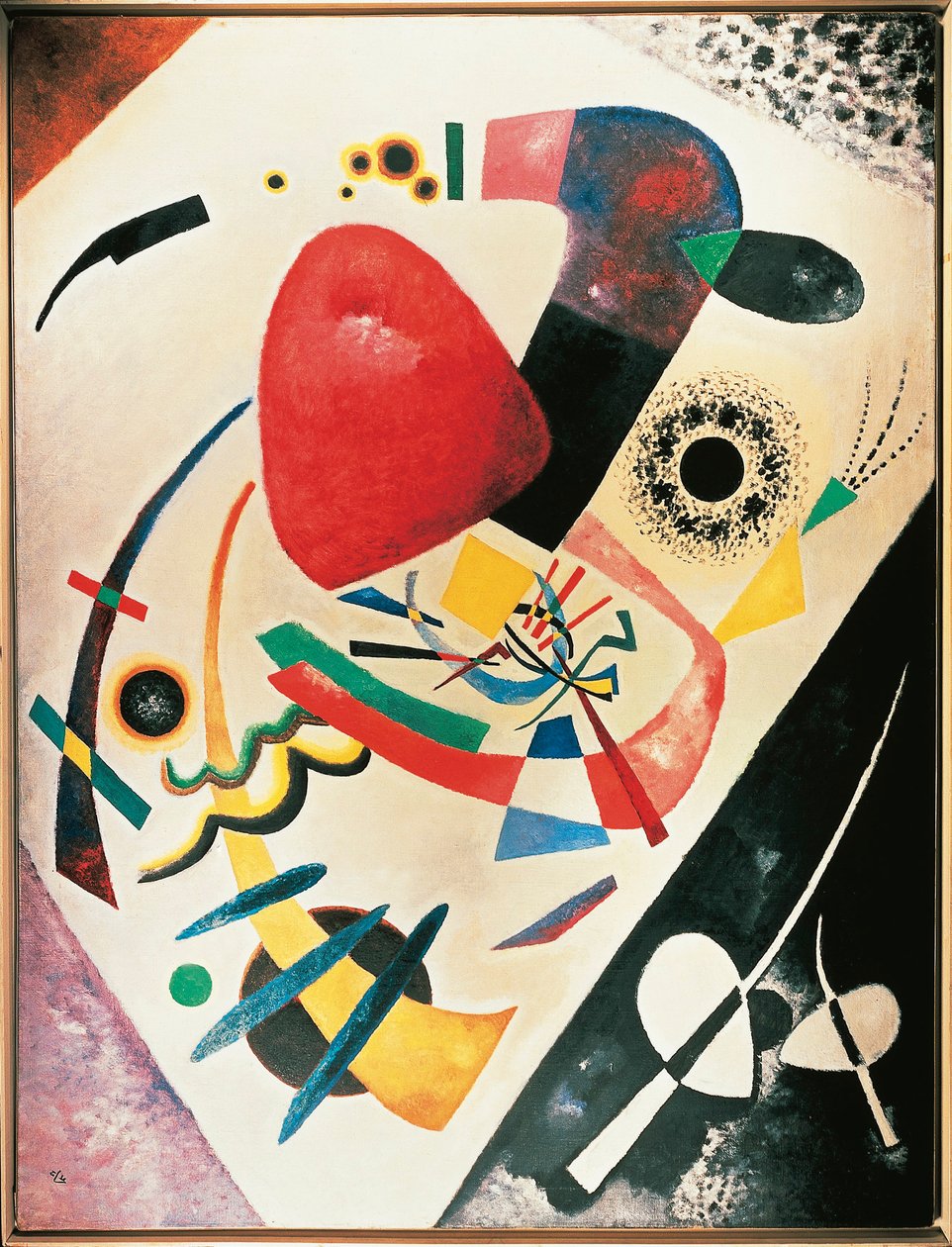 Tyskland, München, rød flekk av Wassily Kandinsky