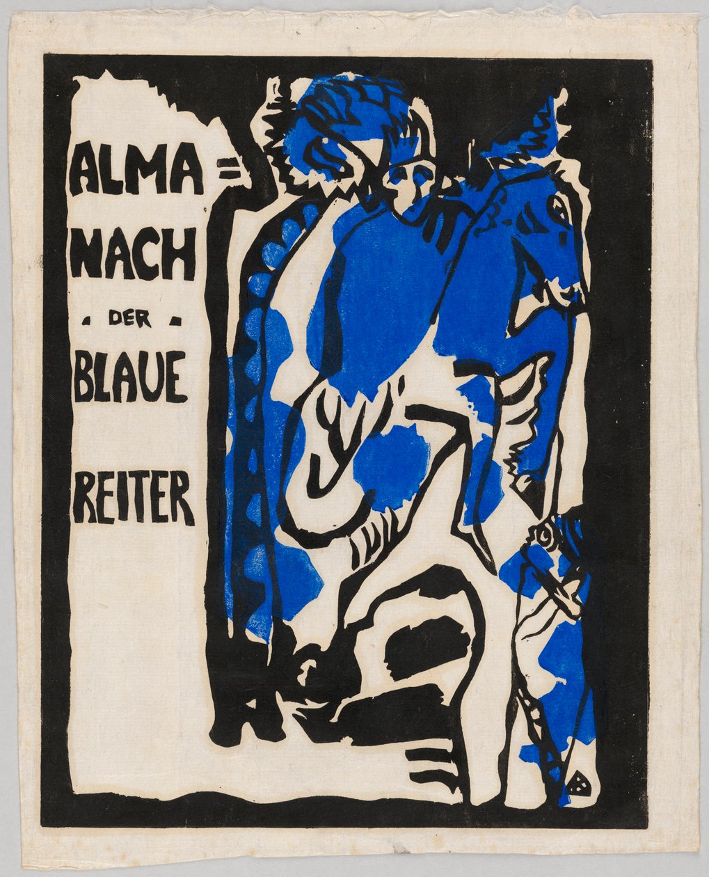 Tresnitt til almanakken "Der Blaue Reiter" av Wassily Kandinsky